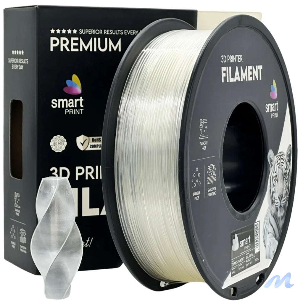 Smart Print Silk PLA offers a glossy, silk-like finish for eye-catching results. Special inhibitors enhance durability and color depth. Ideal for decorative models, art pieces, and display prints.
