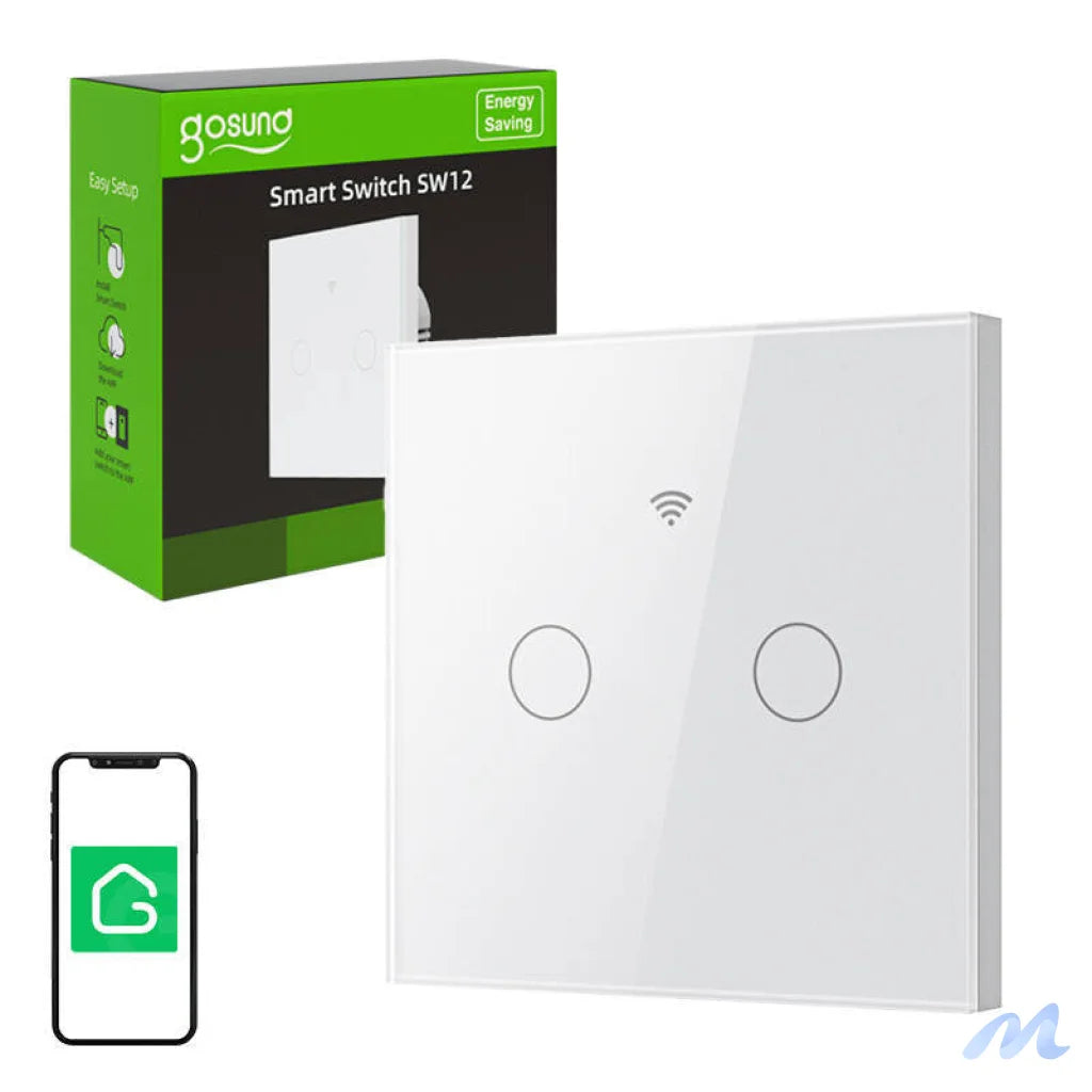 Smart Touch WiFi Light Switch Gosund SLS2 (Optional N, Dual) Tuya