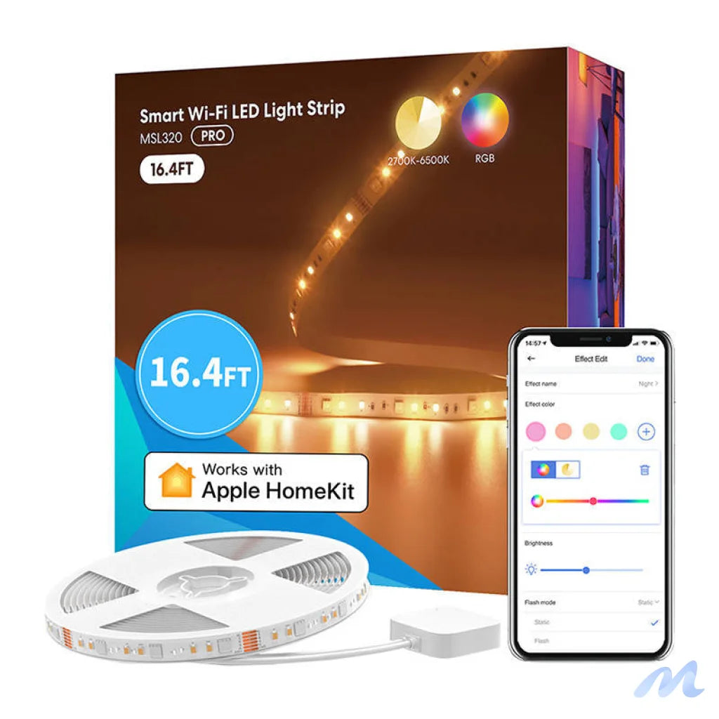 Smart WiFI LED Strip with RGBWW Meross MSL320 (5 meter) HomeKit