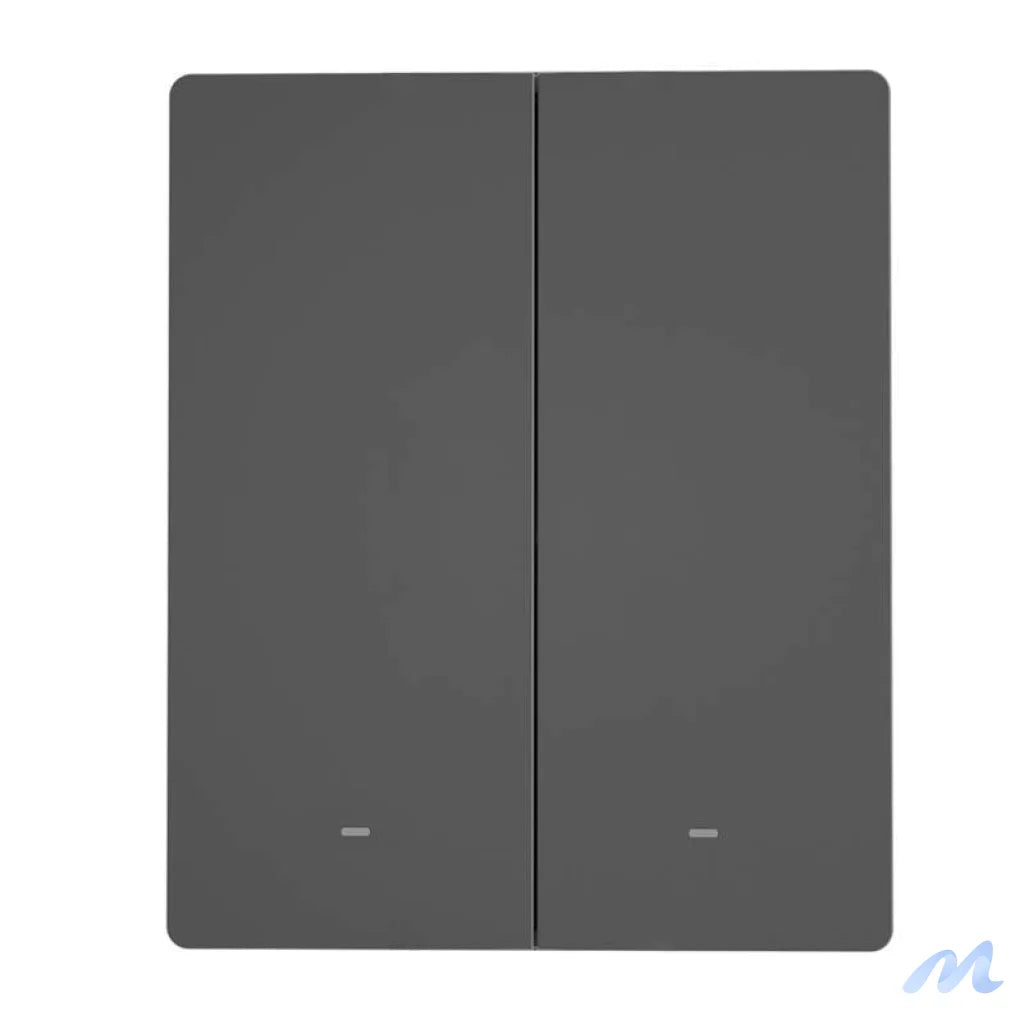 Smart WiFi wall switch SONOFF M5-2C-80 (2-channel, for frame, graphite)