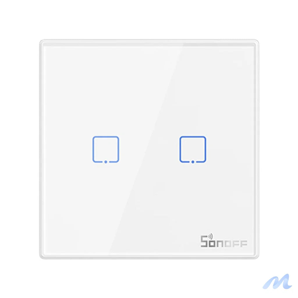 Smart Wireless Wall Switch Sonoff T2EU2C-RF 433MHz (2-channel)