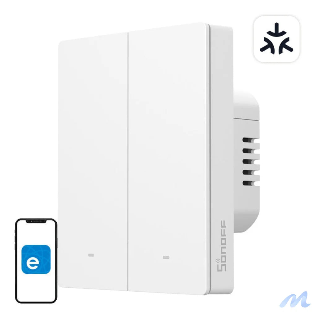 SONOFF M5-2C-80W WiFi Matter smart wall switch (2-channel, for frame)