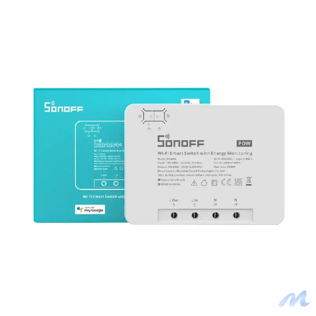 Sonoff POWR3 smart WiFi switch with current measurement function