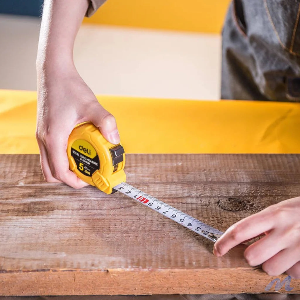 Steel Measuring Tape 5m/19mm Deli Tools EDL9005B (yellow)