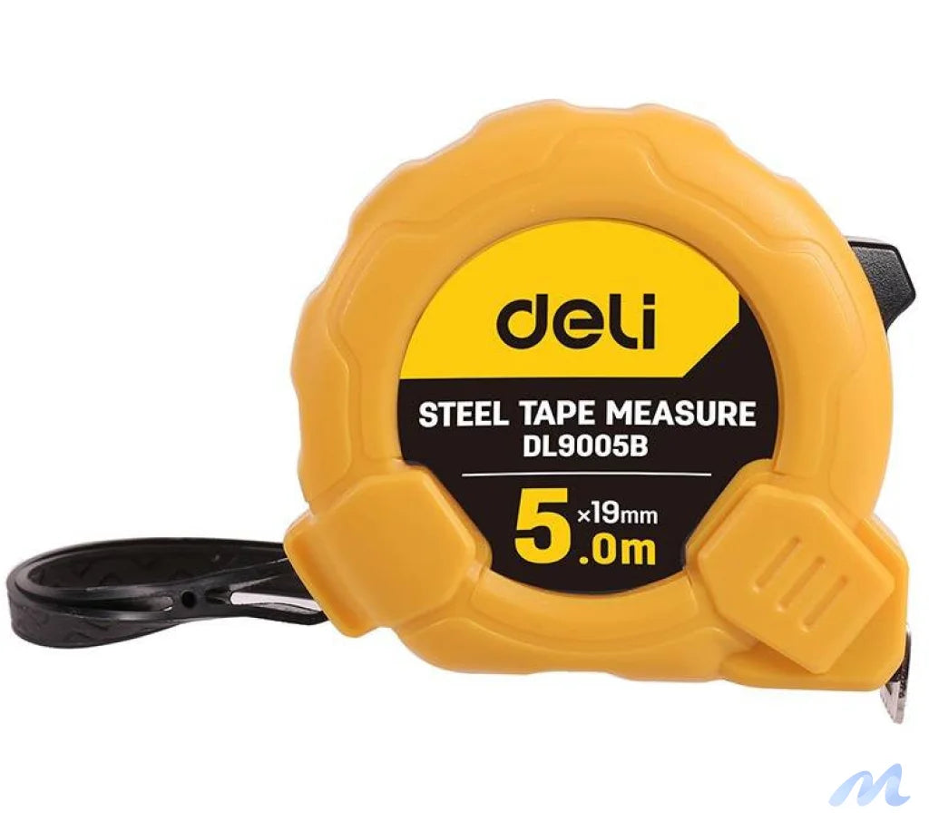 Steel Measuring Tape 5m/19mm Deli Tools EDL9005B (yellow)