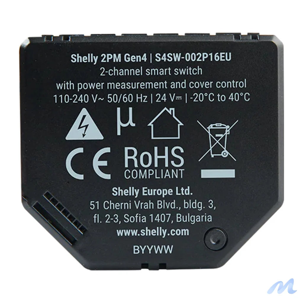 Sterownik Shelly 2PM Gen4 Zigbee/Matter