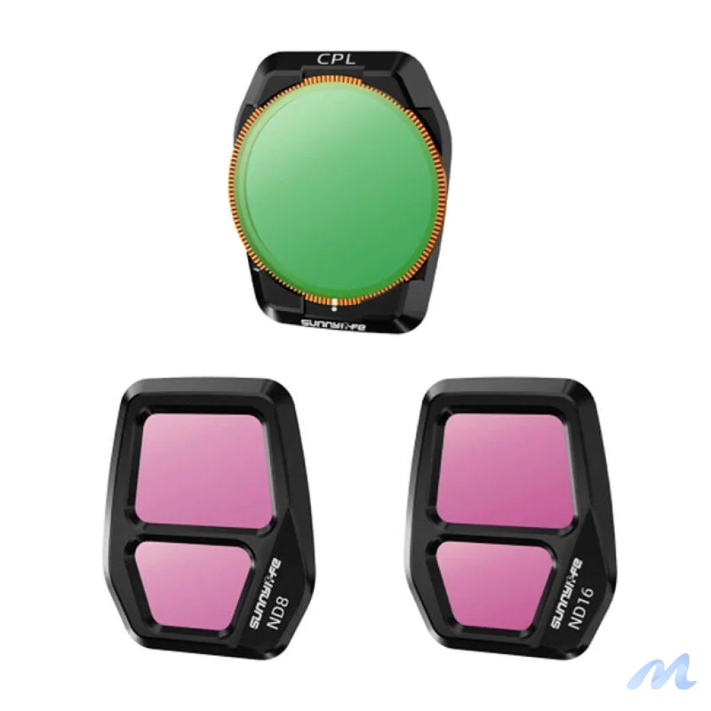 Sunnylife A3S-FI925CPL adjustable lens filter, CPL+ND8+ND16 for AIR 3S 3pcs