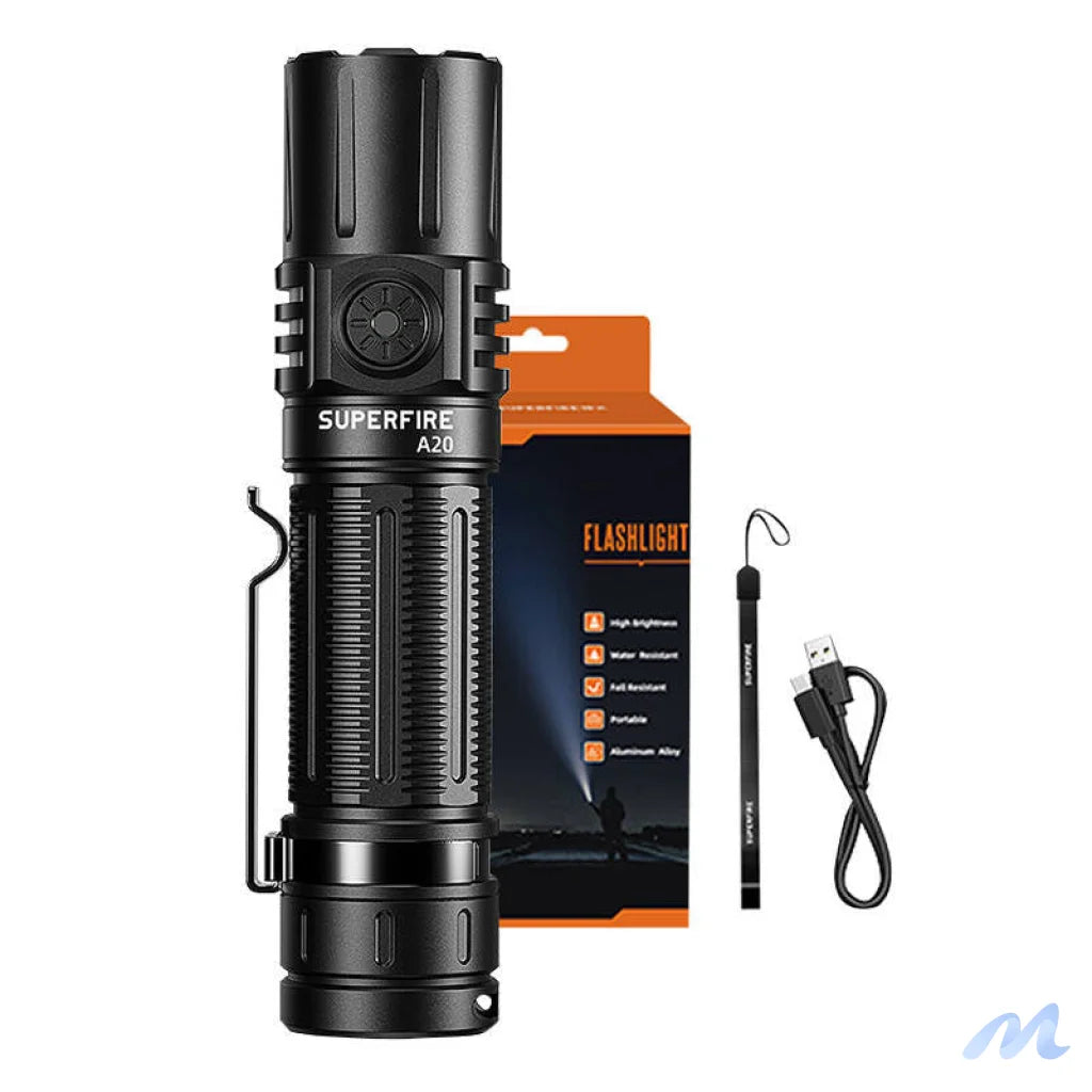 Superfire A20 flashlight, 1700 lm, 300 m, 5 modes