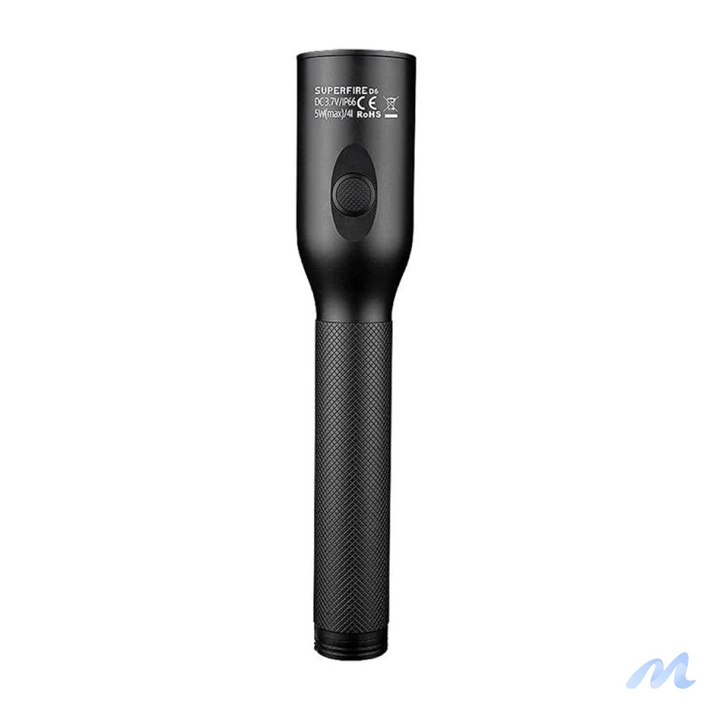Superfire D6 flashlight, 220 lm, 210 m range, 4 modes
