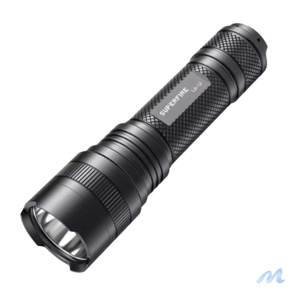 Superfire L6-U flashlight - 1480 lm, 330 m, 5 modes, 20W, USB-C