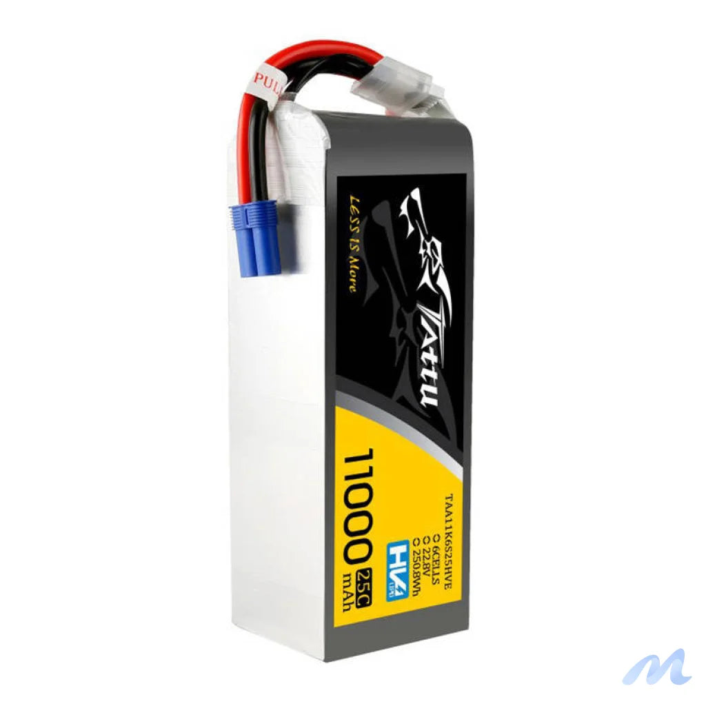 Tattu 11000mAh 22.8V HV 25C 6S1P Lipo Battery Pack with EC5 Plug