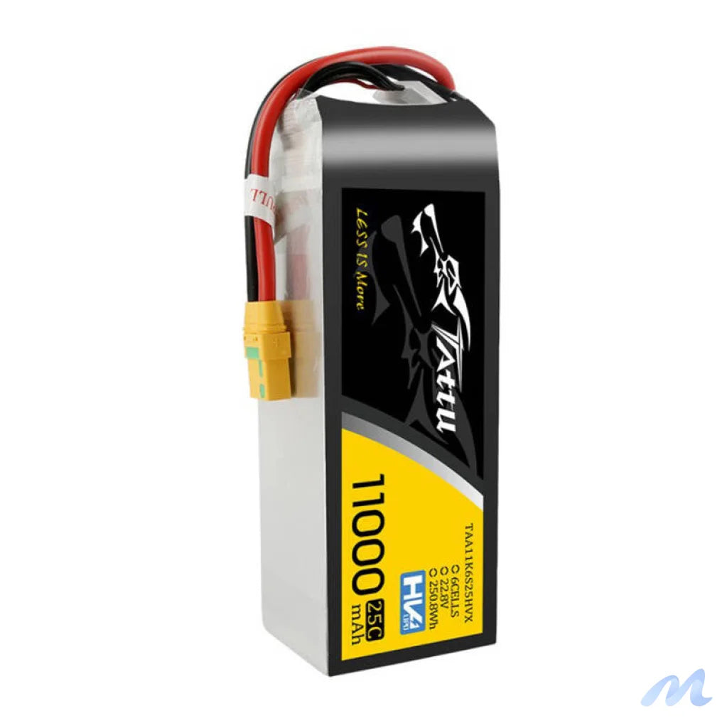 Tattu 11000mAh 22.8V HV 25C 6S1P Lipo Battery Pack with XT90-S (anti-spark) Plug