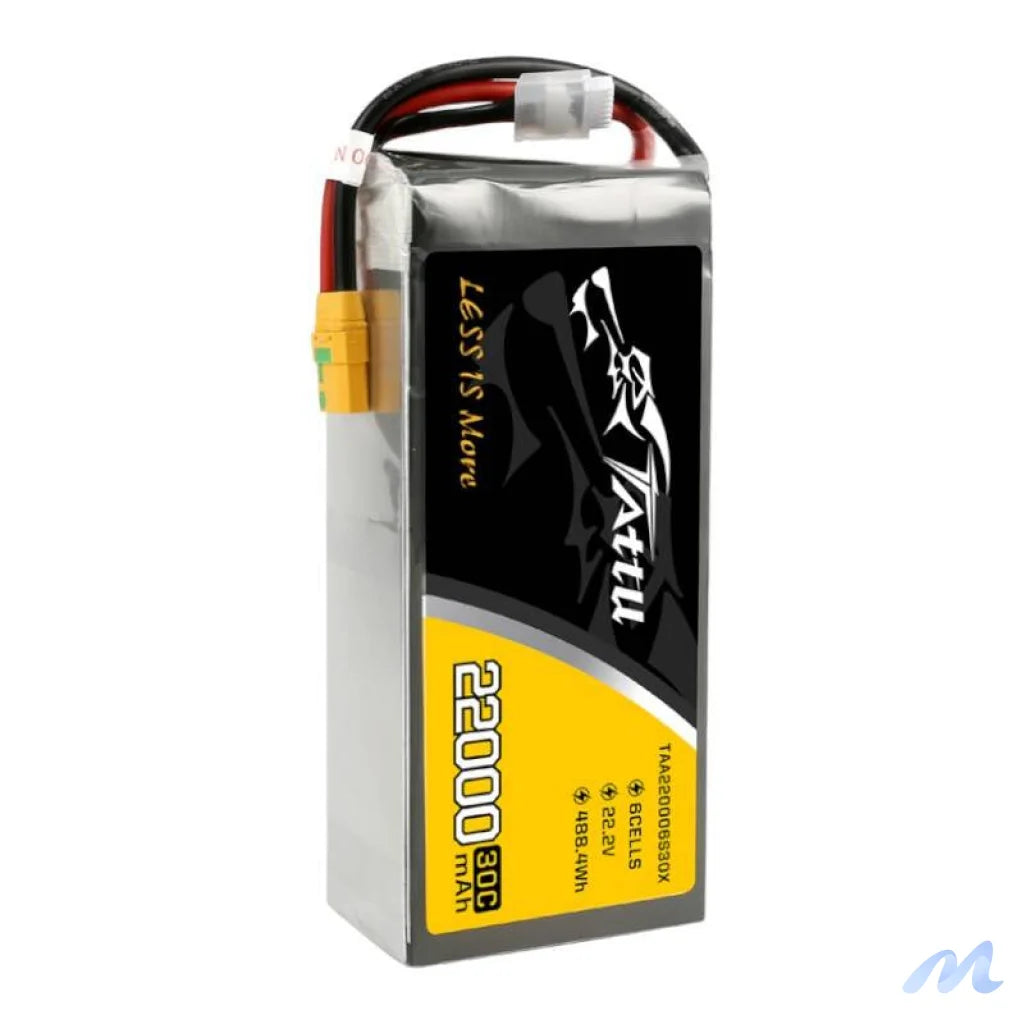 Tattu 22000mAh 22.2V 30C 6S1P Lipo Battery Pack with XT90-S plug