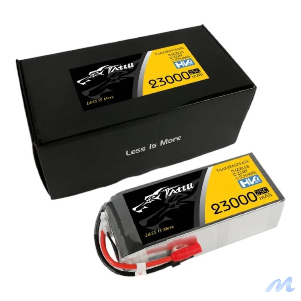 Tattu 23000mAh 22.8V 25C 6S1P Lipo Battery Pack With XT150+AS150