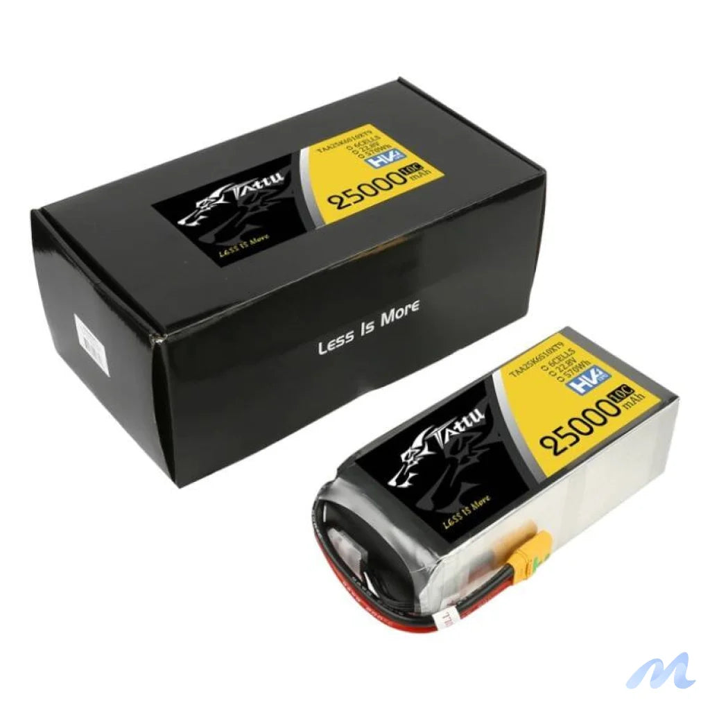 Tattu 25000mAh 22.8V 10C 6S1P Lipo Battery Pack With XT90-S
