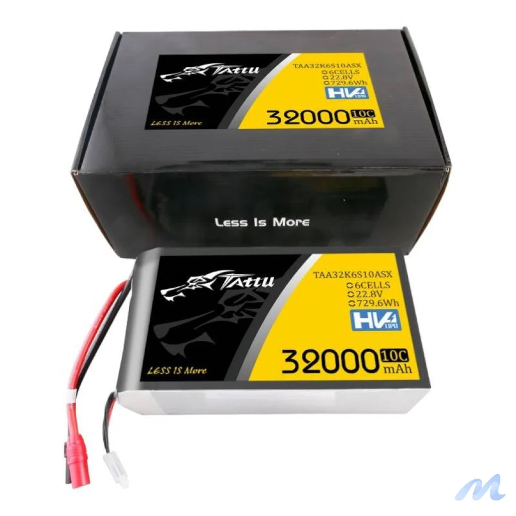 Tattu 32000mAh 22.2V 25C 6S1P Lipo Battery Pack with AS150+XT150