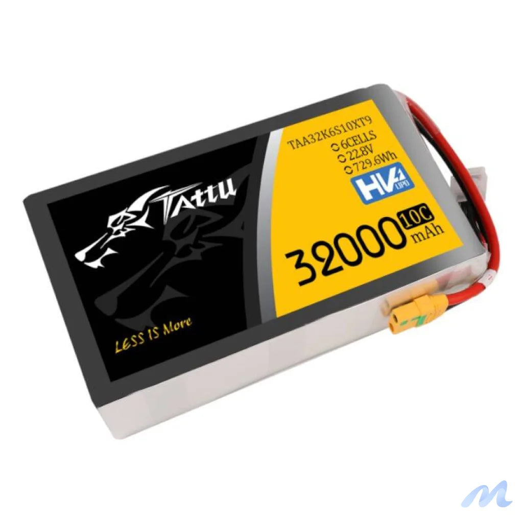 Tattu 32000mAh 22.8V 10C 6S1P Lipo Battery Pack With XT90-S