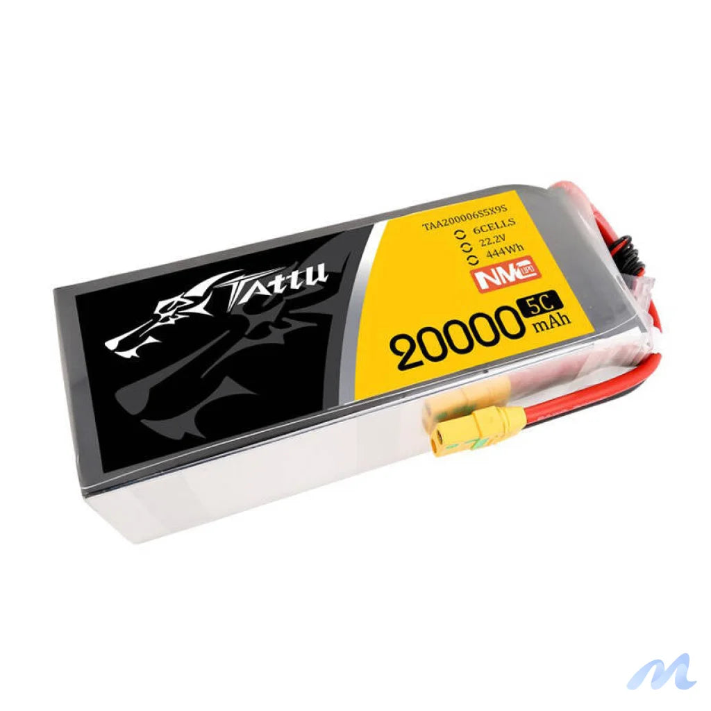 Tattu NMC 20000mAh 22.2V 5C 6S1P Lipo Battery Pack with XT90-S plug