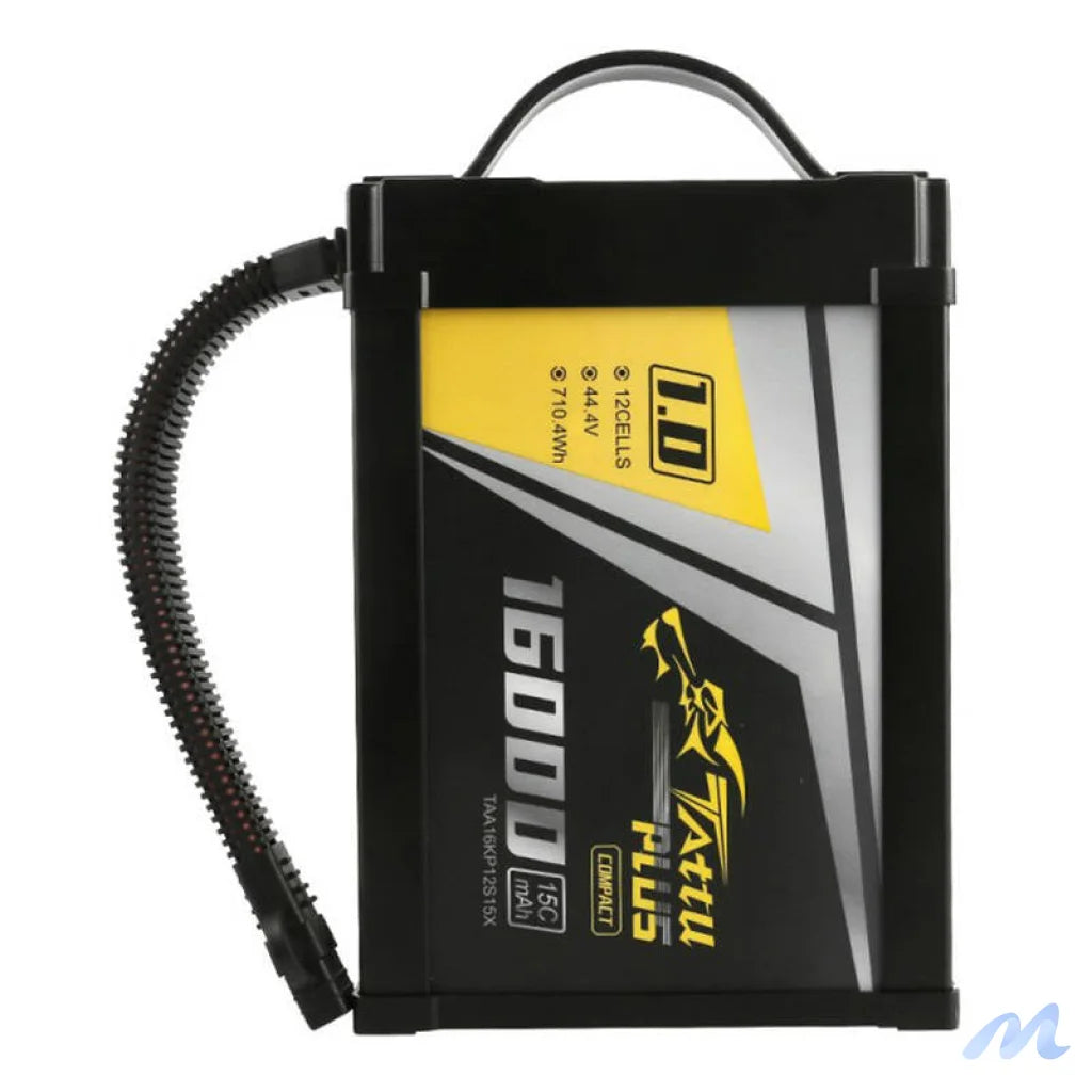 Tattu Plus 1.0 Compact version 16000mAh 12S 15C 44.4V Lipo battery pack with XT90-S Plug