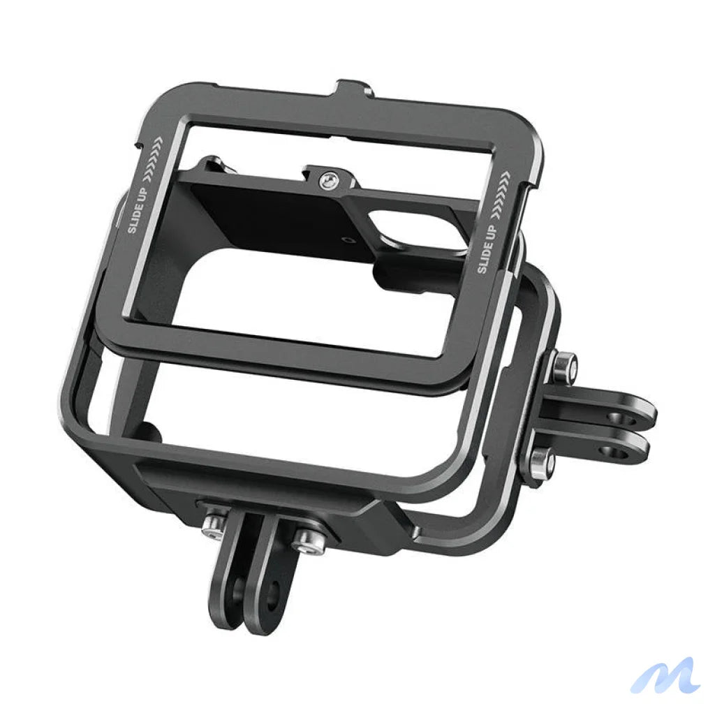 TELESIN Aluminum cage for GoPro Hero 12/11/10/9 +vertical adapter