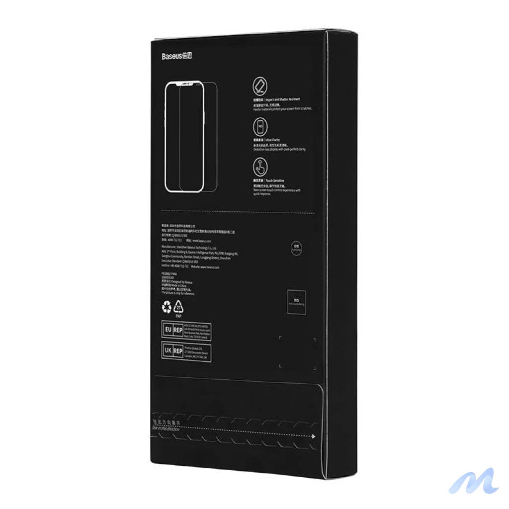 Tempered Glass Baseus 0.4mm Iphone 12 Pro  MAX + cleaning kit