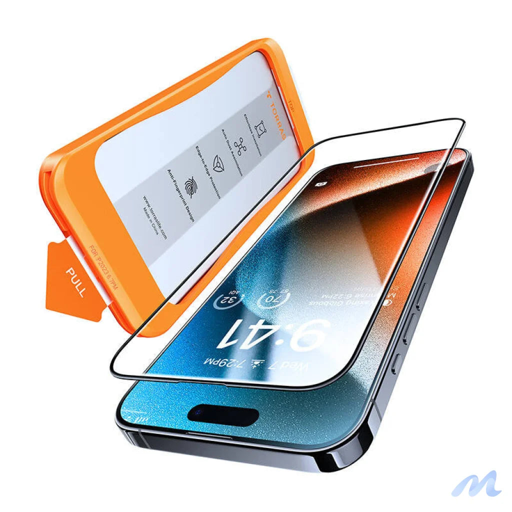 Tempered glass for iPhone 15 Torras InstaII Master