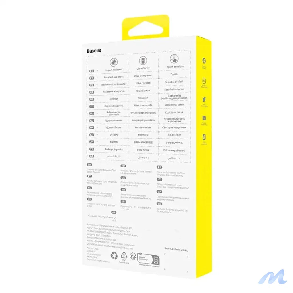 Tempered Glass screen protector Baseus OS Diamond Series HD for Iphone 13 Pro Max/14 Plus(Clear)