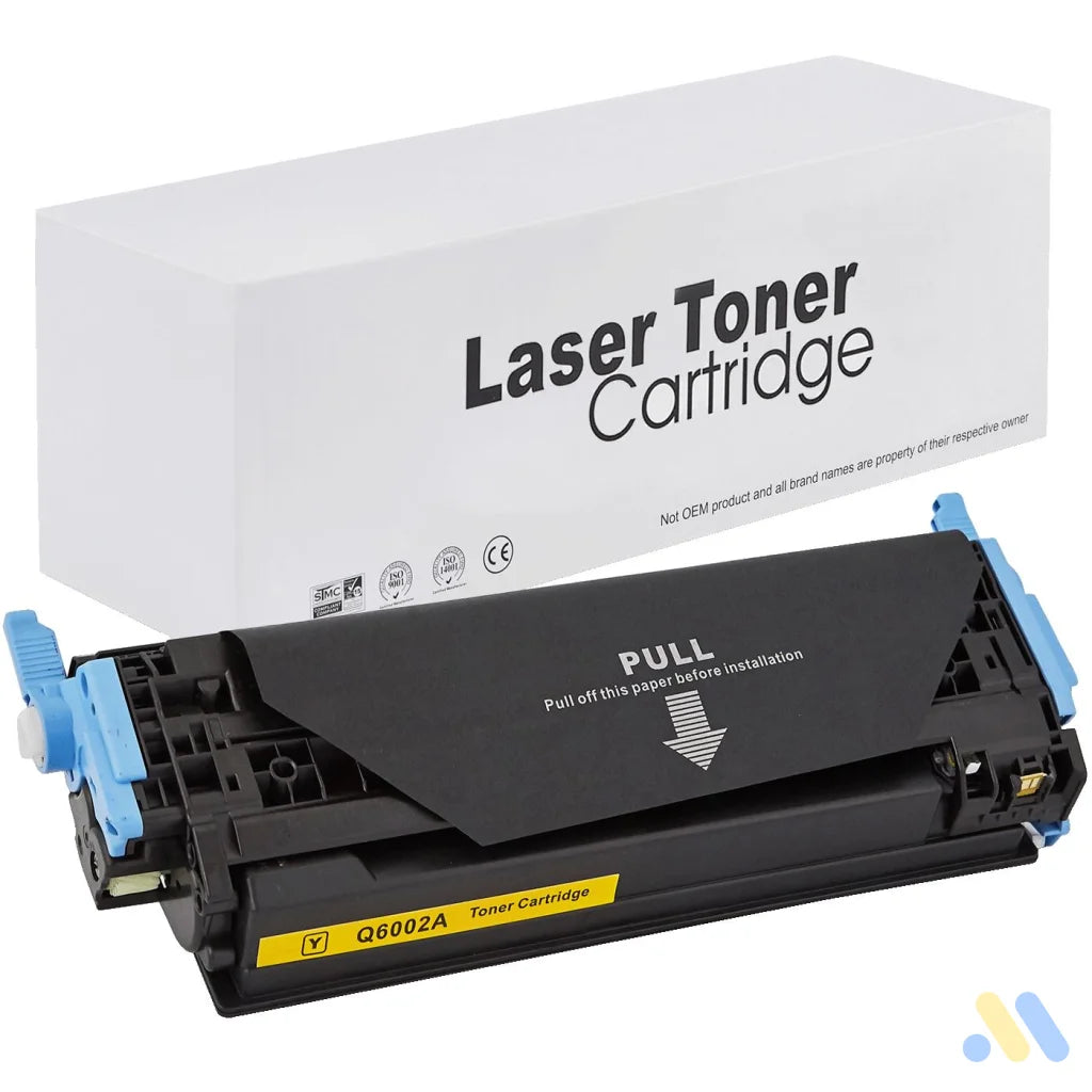 Toner for HP | Q6002A | rem. | yellow | 2000 pag. | neutral box