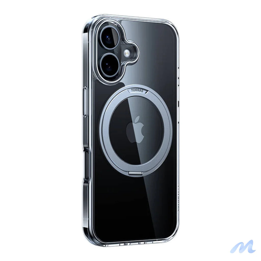 Torras Ostand Pro Case for iPhone 16 Plus (Transparent)