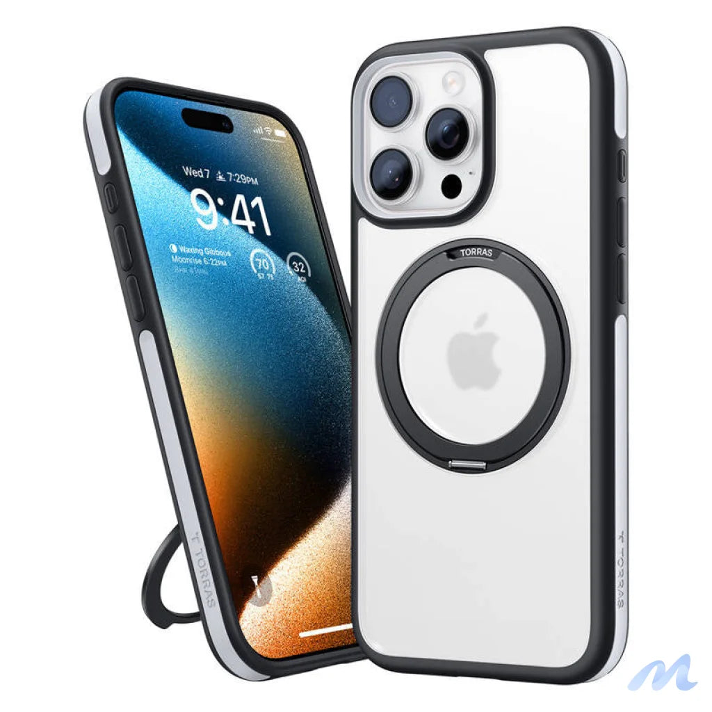 Torras Ostand R Fusion Case for iPhone 16 Pro (Black)