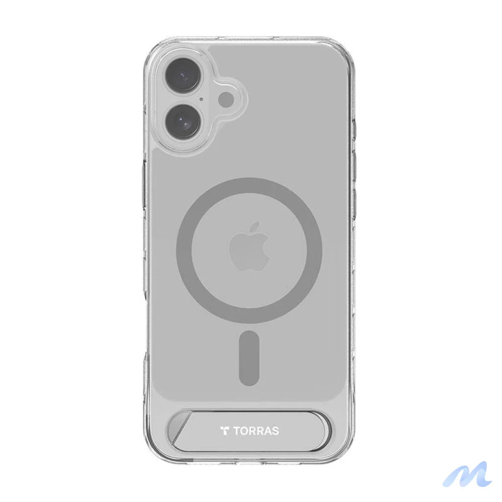 Torras Pstand Series Case for iPhone 16 (Transparent)
