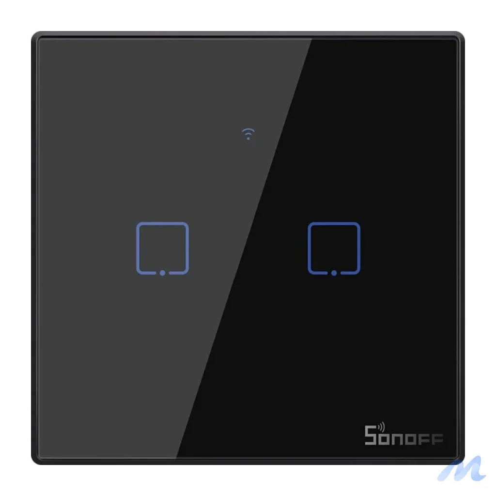 Touch light switch WiFi + RF 433 Sonoff T3 EU TX (2-channel)