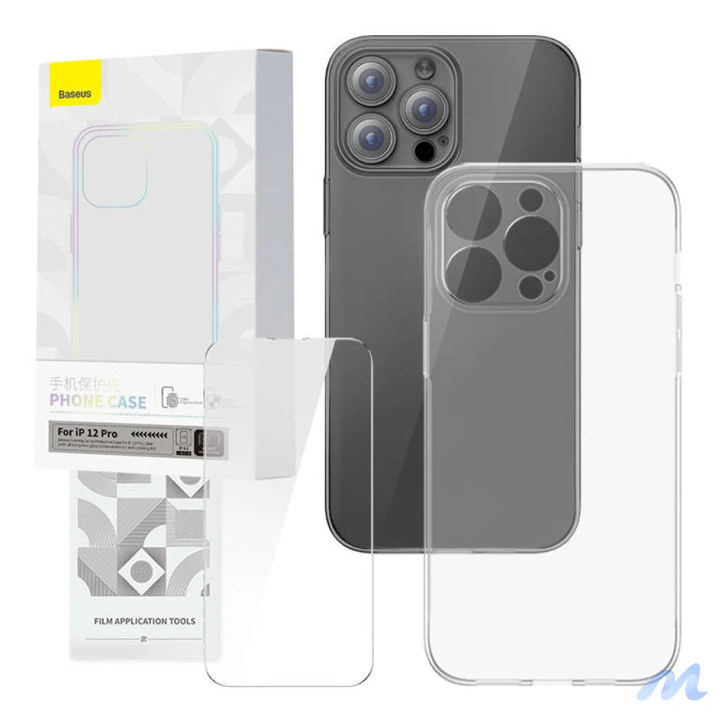 Transparent Case and Tempered Glass set Baseus Corning for iPhone 12 Pro