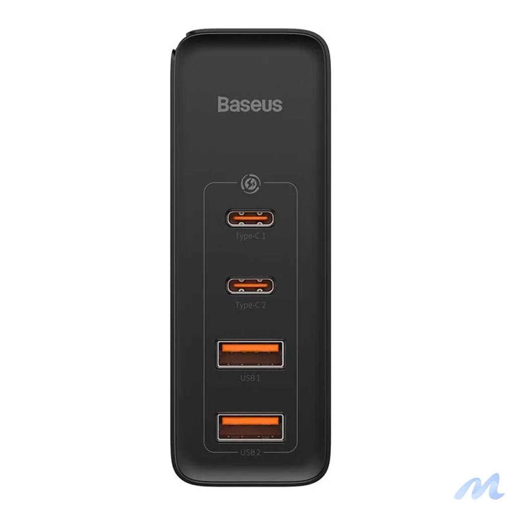 Travel Charger Baseus GaN2 Pro Quick 2x USB + 2x USB-C, 100W, EU (Black)