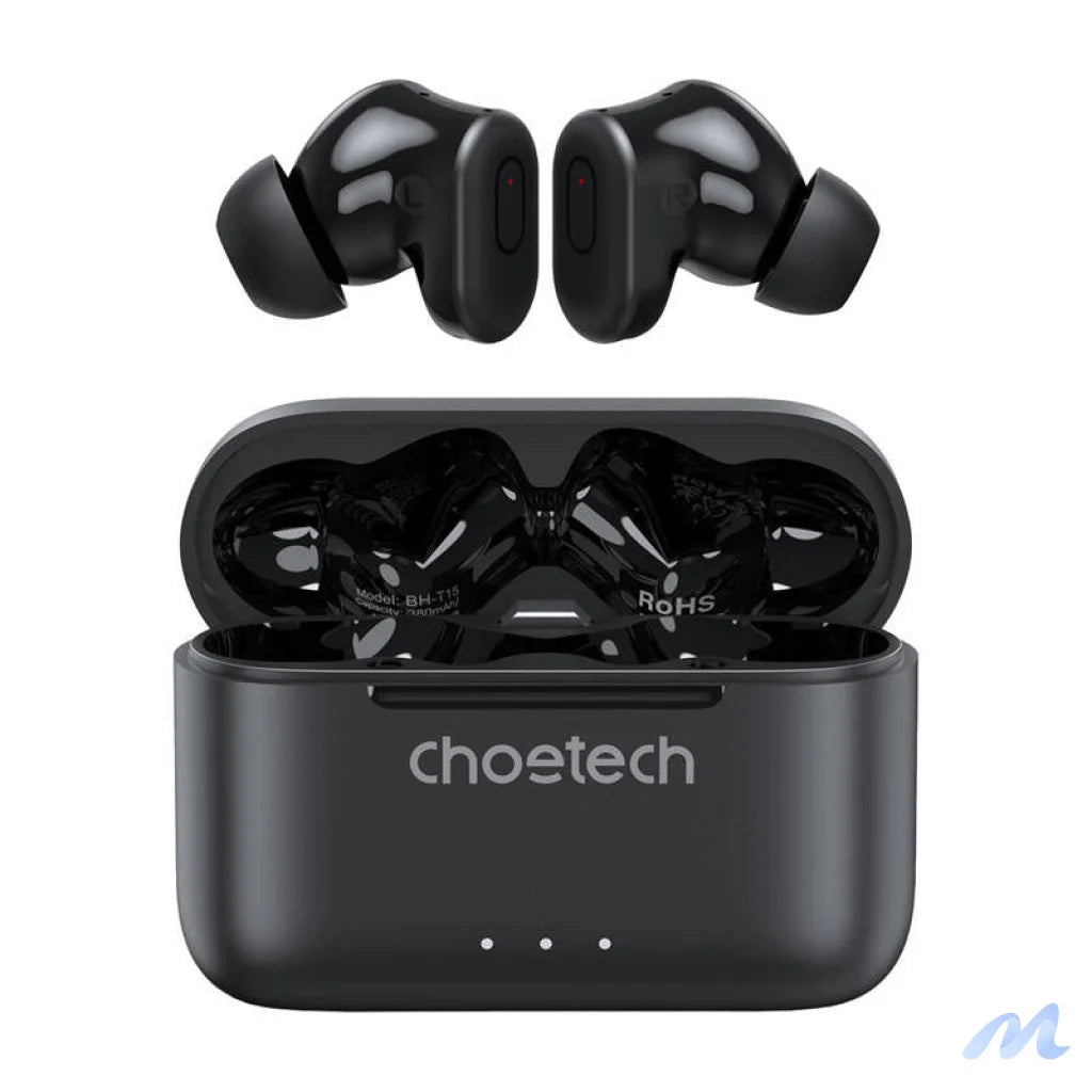 TWS Choetech BH-T15 ANC+ENC Wireless Headphones (black)