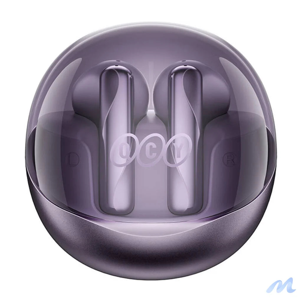 TWS QCY AilyBuds Clear T32 Headphones (purple)