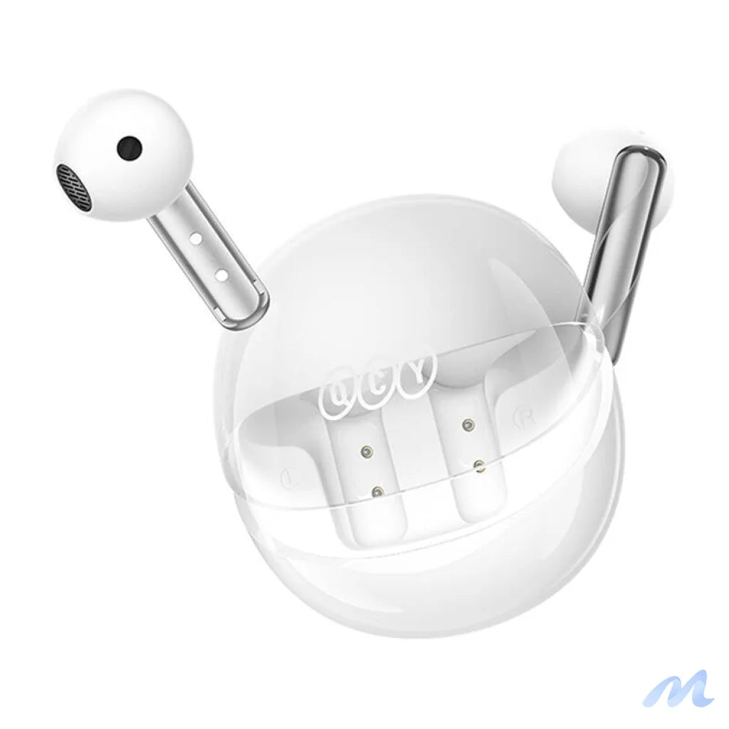 TWS QCY AilyBuds Clear T32 Headphones (white)