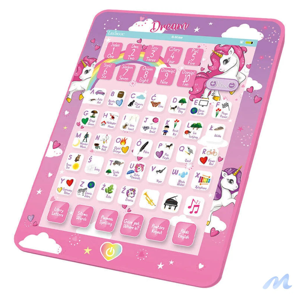 Unicorn bilingual talking educational tablet