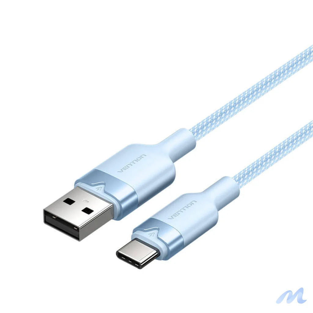 USB 2.0 A to USB-C 3A cable Vention CTNLF 1M (blue)