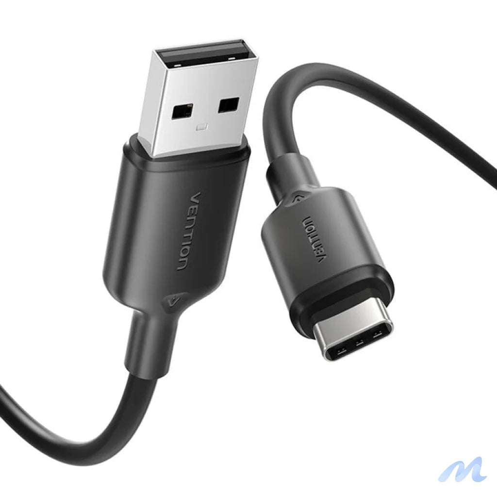 USB 2.0 A to USB-C 3A cable Vention CTQBH 2M (black)