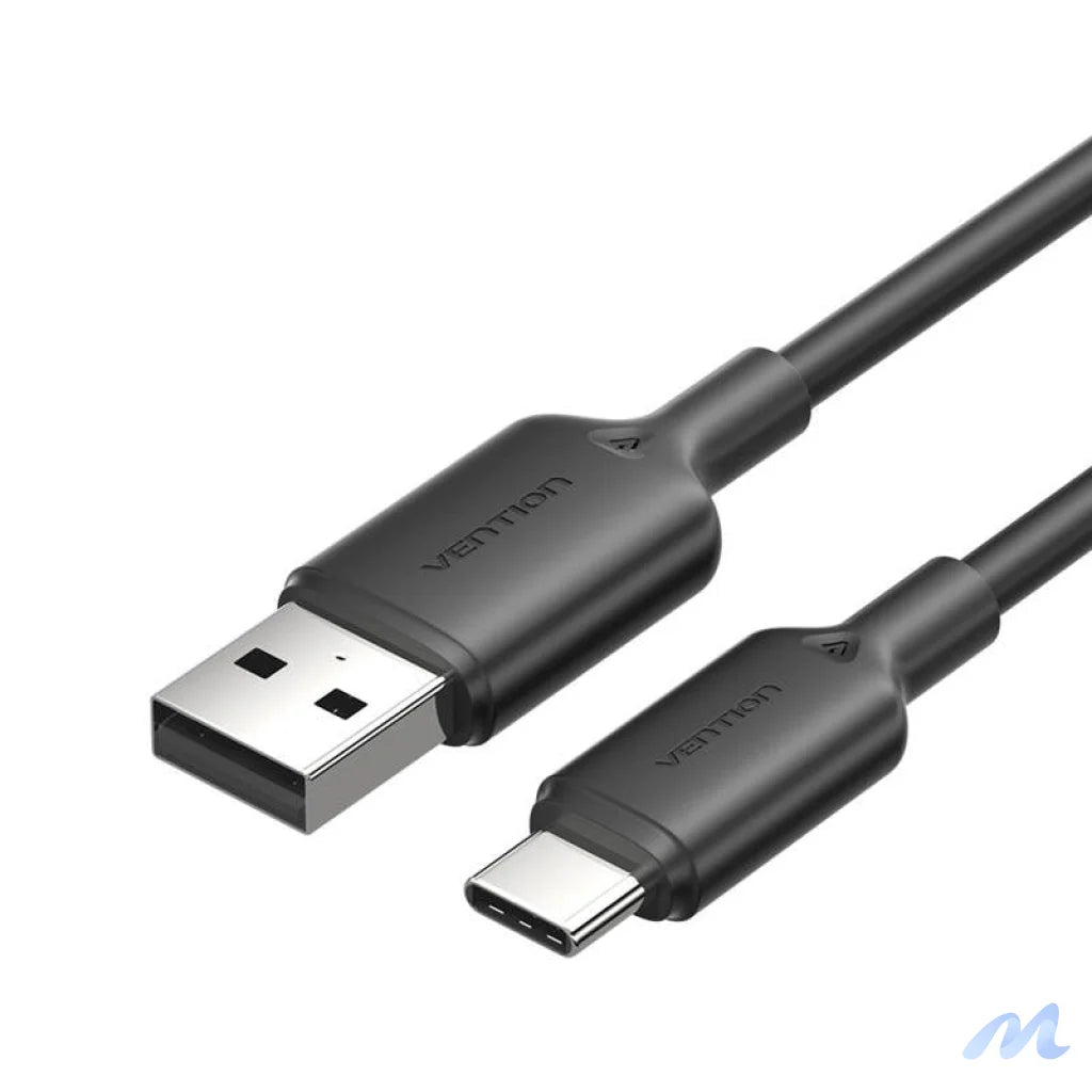 USB 2.0 A to USB-C 3A cable Vention CTQBH 2M (black)