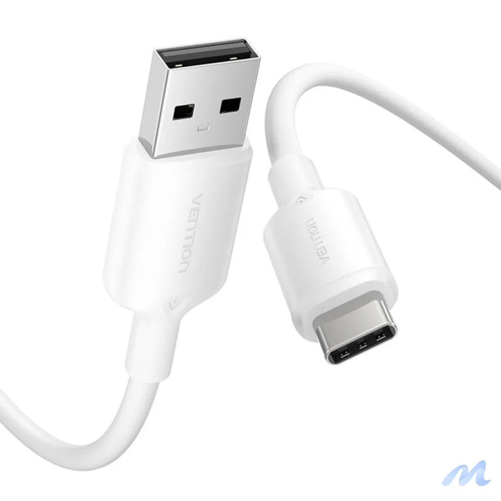 USB 2.0 A to USB-C 3A cable Vention CTQWF 1M (white)