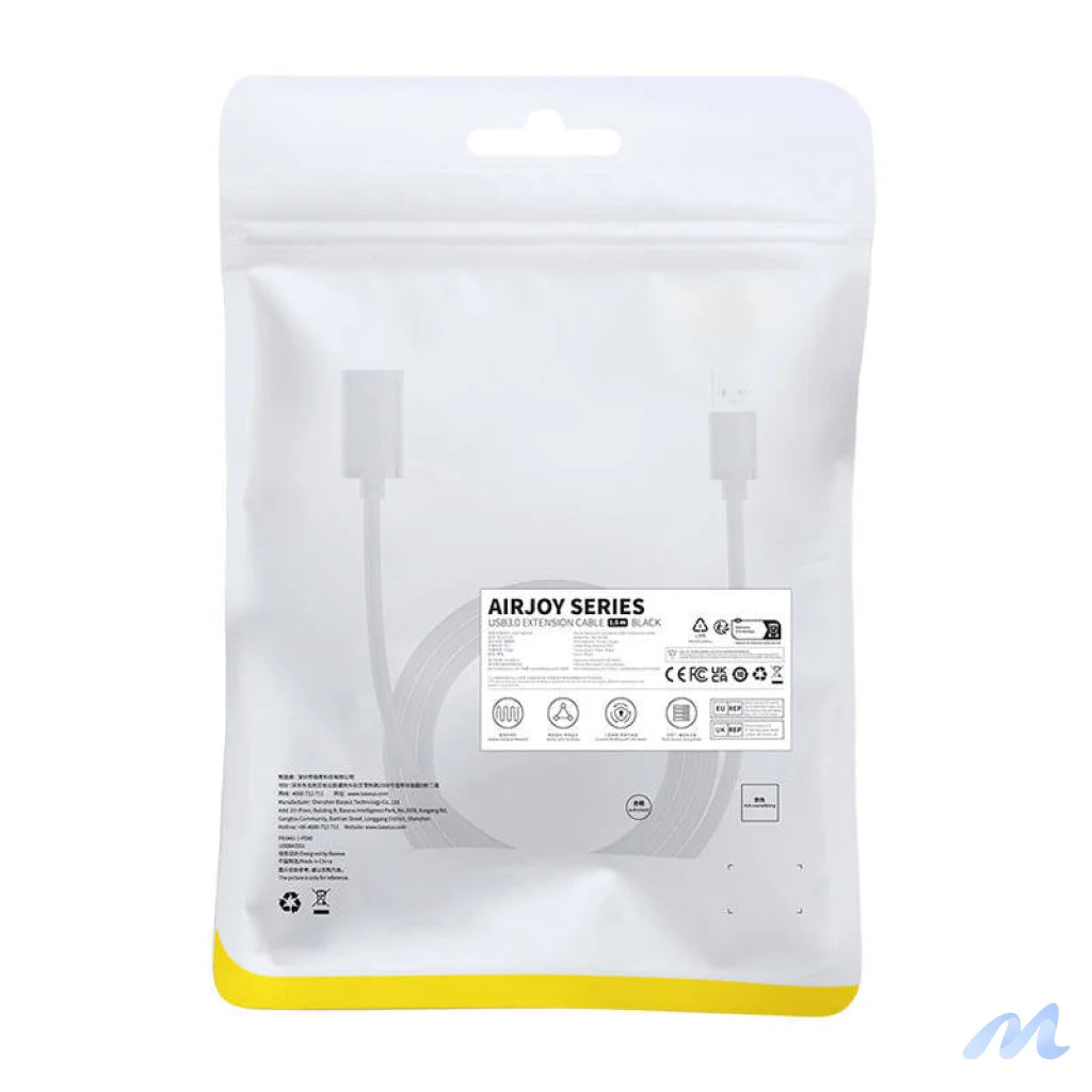 USB 3.0 Extension cable Baseus male to female, AirJoy Series, 1.5m (black)