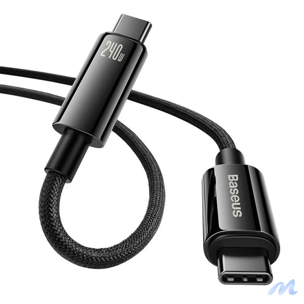 USB-C to USB-C cable Baseus Tungsten Gold 240W 3m (black)