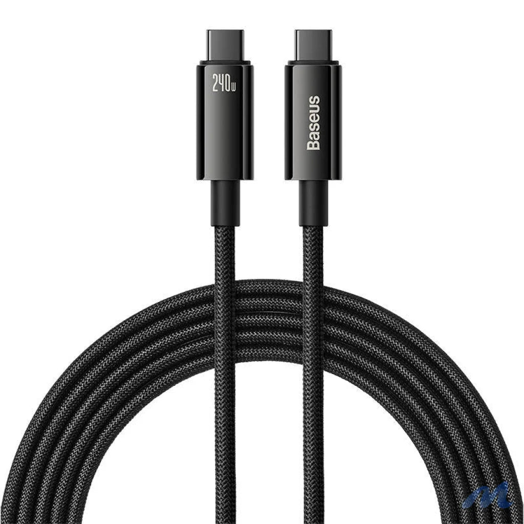 USB-C to USB-C cable Baseus Tungsten Gold 240W 3m (black)