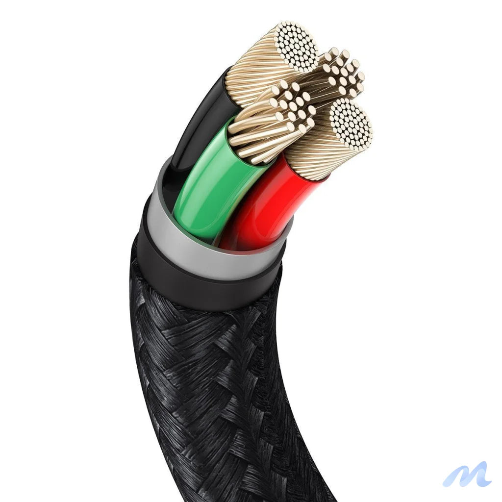 USB cable for Lightning Baseus Cafule, 2.4A, 1m (black)