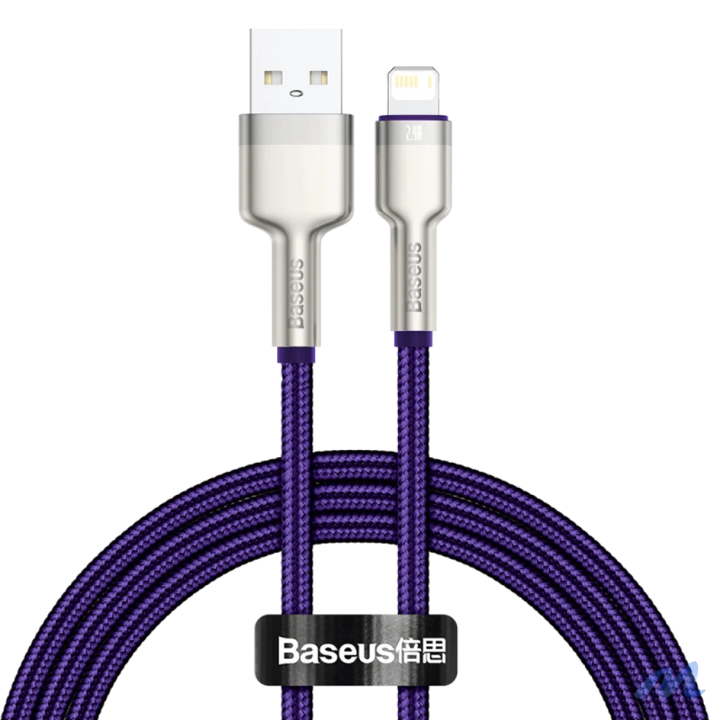 USB cable for Lightning Baseus Cafule, 2.4A, 1m (purple)