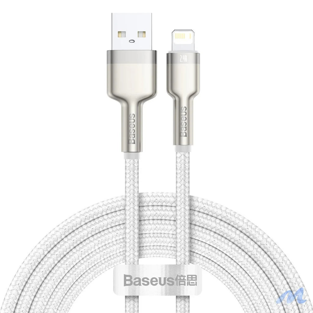 USB cable for Lightning Baseus Cafule, 2.4A, 2m (white)