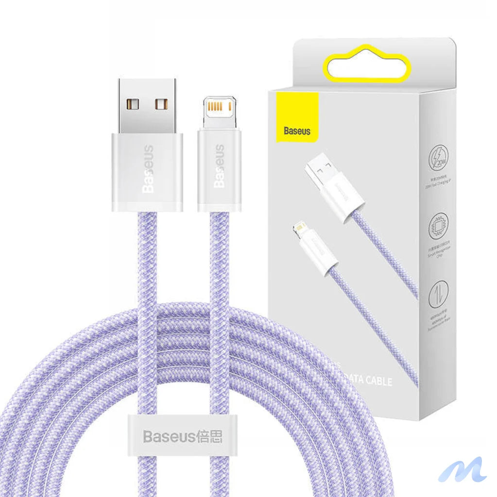 USB cable for Lightning Baseus Dynamic 2 Series, 2.4A, 2m (purple)