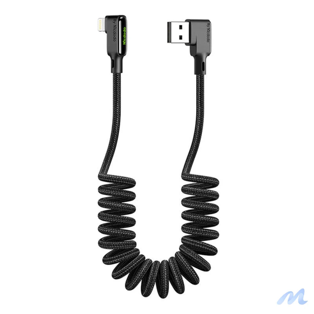 USB to Lightning cable, Mcdodo CA-7300, angled, 1.8m (black)